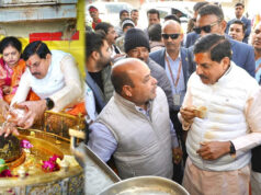 मुख्यमंत्री यादव और उनकी पत्नी ने उज्जैन के बृहस्पति मंदिर में अर्चना कर भगवान का आशीर्वाद लिया