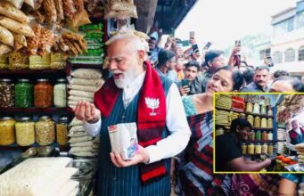 चुनाव प्रचार के दौरान PM मोदी ने लिया झालमुड़ी का स्वाद, बोले—‘भाई, कितने की है?’