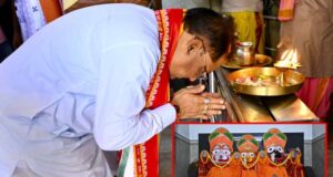 हरिनाम संकीर्तन नामयज्ञ में मुख्यमंत्री साय की सहभागिता, जगन्नाथ मंदिर में पूजा कर की जनकल्याण की प्रार्थना