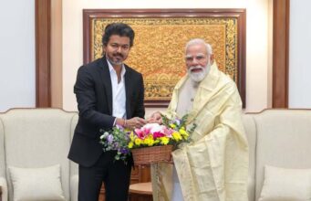 दिल्ली में PM मोदी और थलपति विजय की मुलाकात, 12 साल बाद साथ दिखे दोनों नेता