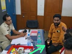 बिलासपुर पुलिस पर उठे सवाल, कबाड़ माफिया की थाने में चाय पार्टी की तस्वीर वायरल