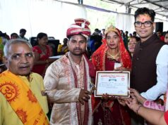 प्रदेश में खुशियों का माहौल, मुख्यमंत्री कन्या विवाह योजना से 1385 नवदंपत्तियों ने शुरू किया नया जीवन