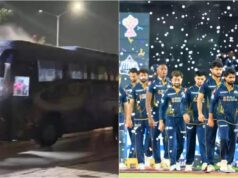 IPL फाइनल के बाद डरावना हादसा, गुजरात टाइटन्स की बस से उठने लगा धुआं, खिलाड़ियों में अफरा-तफरी