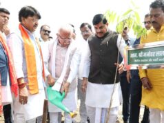 मुख्यमंत्री डॉ. यादव और केंद्रीय मंत्री मनोहर लाल ने शनि मंदिर त्रिवेणी क्षेत्र में किया पौध-रोपण