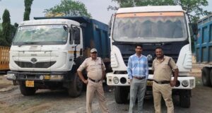 सारंगढ़-बिलाईगढ़ में खनिज विभाग की बड़ी कार्रवाई 1 पोकलेन और 6 हाईवा जब्त