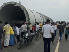 41 मीटर लंबी, 164 टन वजनी मशीन लेकर चल रहा 308 पहियों वाला महाबली