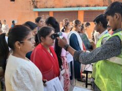 Bilaspur SET Exam में कलावा काटने पर विवाद, परीक्षा केंद्र पर मचा बवाल